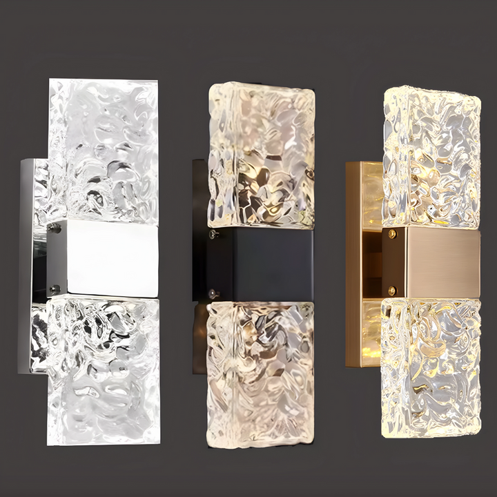 Luxuriöse elegante LED-Wandleuchte mit Kristalloptik für Wohnzimmer