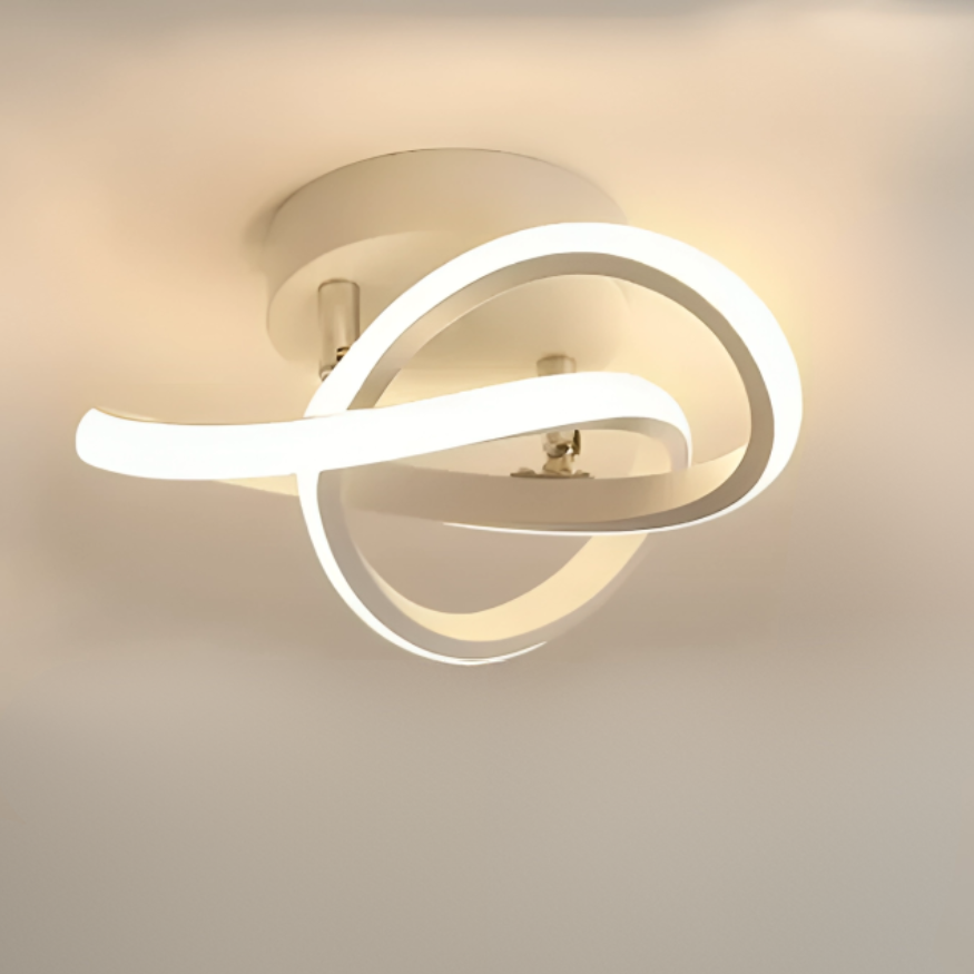Moderne LED-Deckenleuchte mit kreativem 2-Ring-Design für Flur und Büro