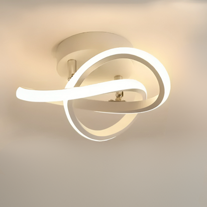 Moderne LED-Deckenleuchte mit kreativem 2-Ring-Design für Flur und Büro