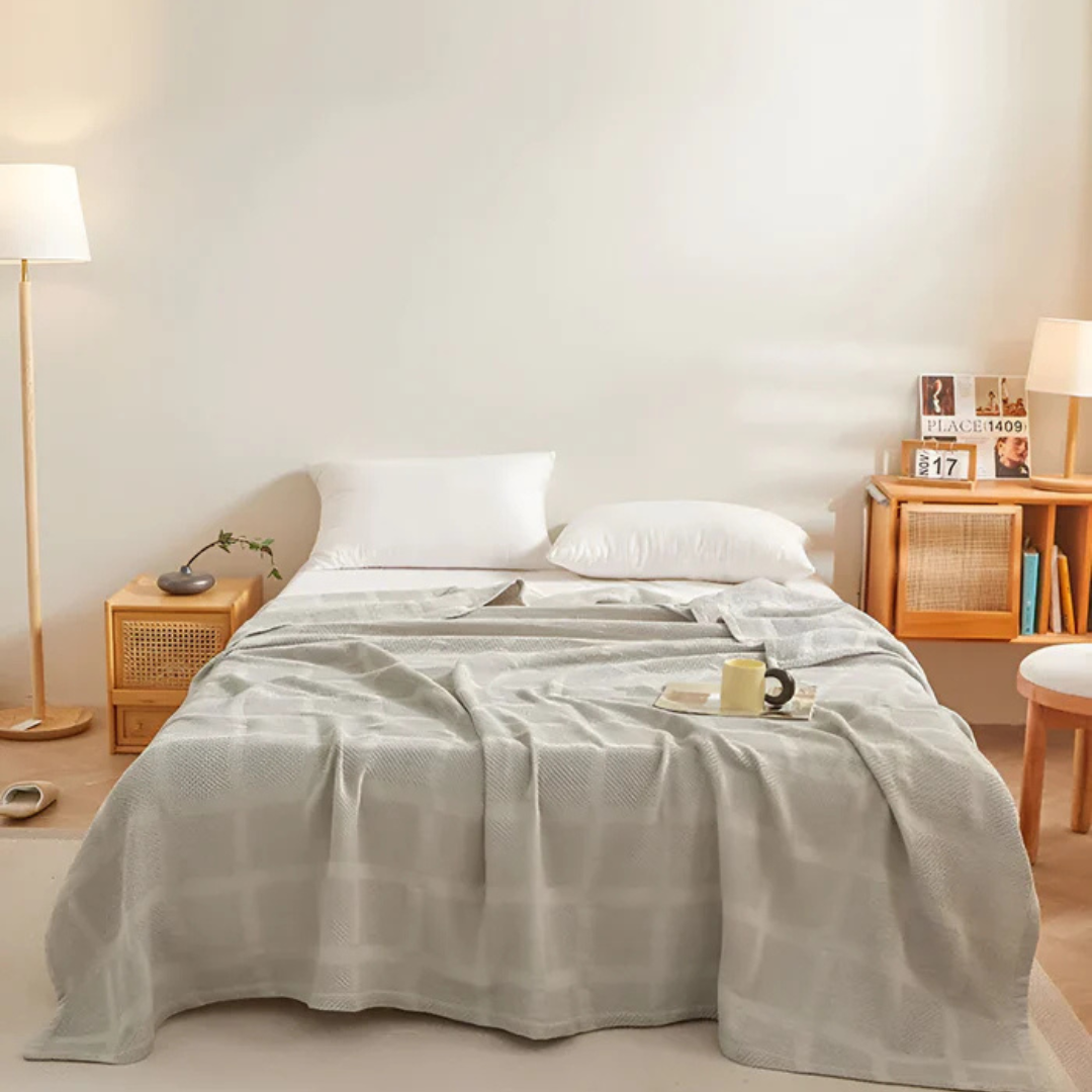 Wohndecke Mit Waffelstruktur Aus Baumwolle
