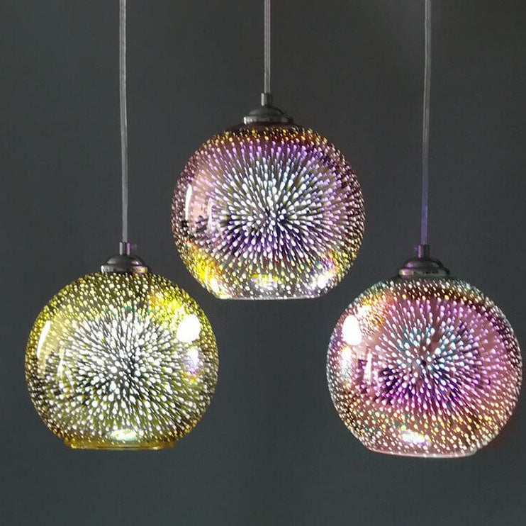 Kreative 3D Feuerwerk Pendelleuchte