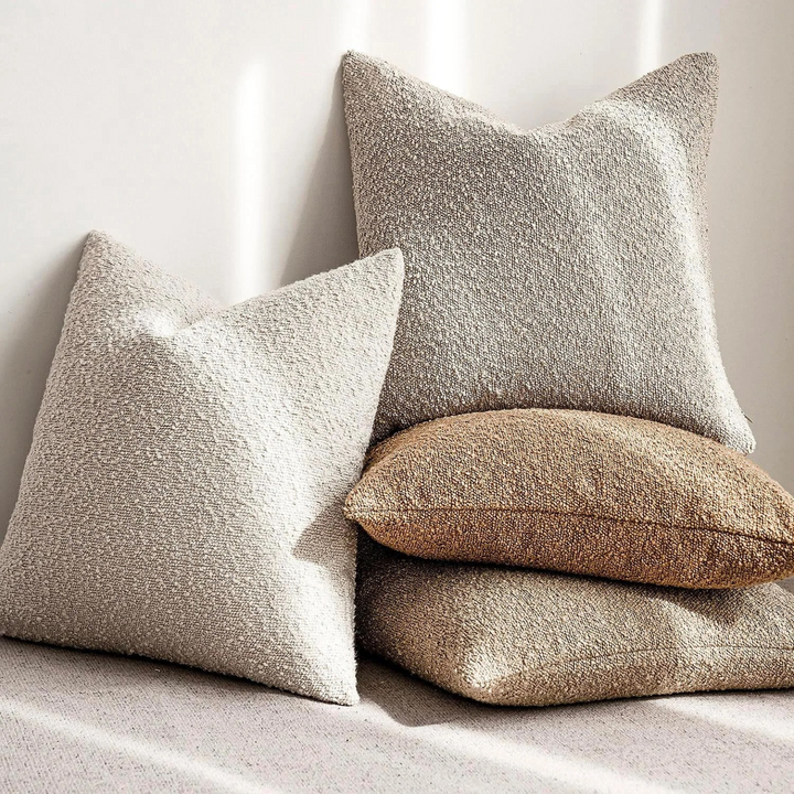 Bouclé-Kissenbezug aus Polyester in weicher Struktur, Vorderansicht