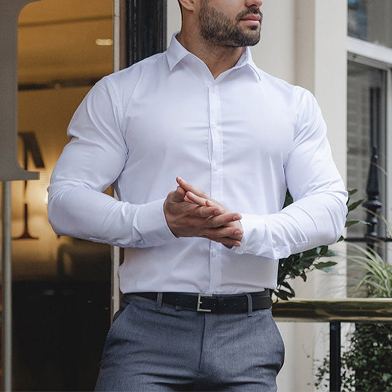 Herren Hemd Mit Schmalem Schnitt Und Langarm