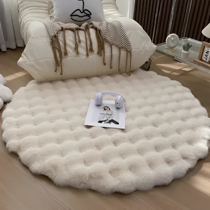 Runder Teppich Aus Fleece Rutschhemmend