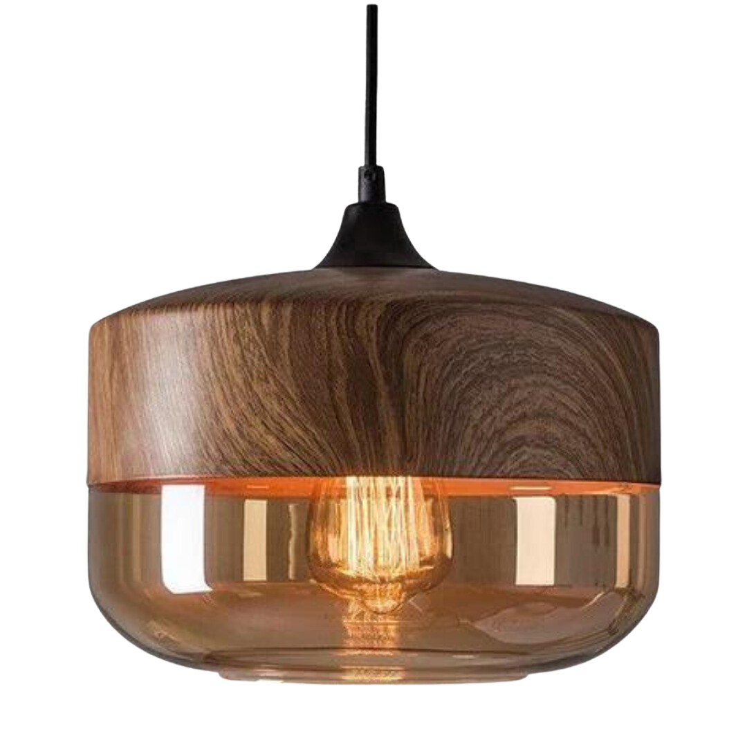 Hängeleuchte Holz Glas – Skandinavisches Design für Esszimmer und Wohnzimmer