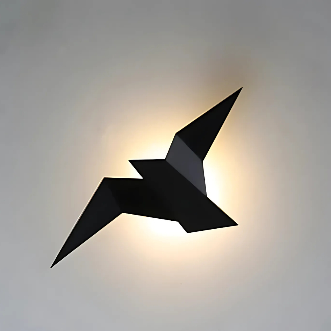 Stilvolle Wandbeleuchtung mit Origami-Lampenschirm