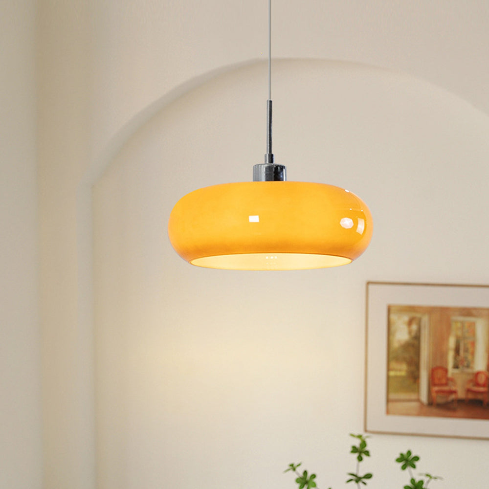 Moderne Pendelleuchte aus Glas in Brotform – Dimmbarer LED Kronleuchter für Esszimmer & Wohnzimmer