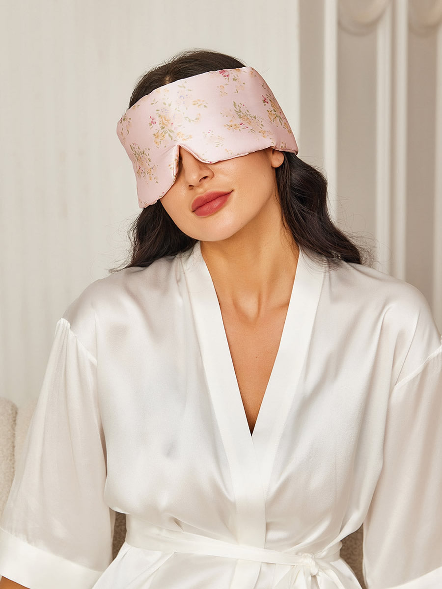 Geblümte Schlafmaske für Damen mit Klettverschluss