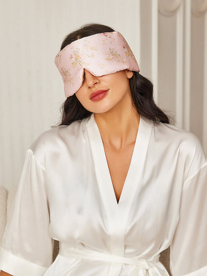 Geblümte Schlafmaske für Damen mit Klettverschluss