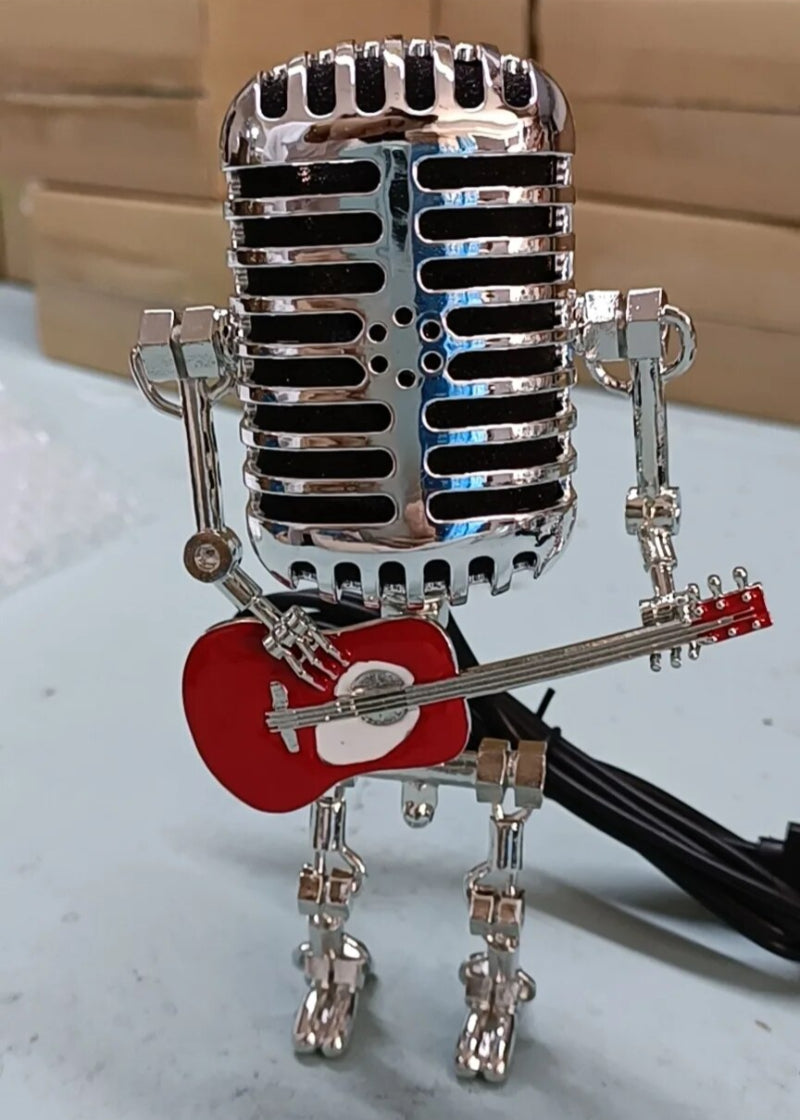Retro Mikrofon Roboterlampe - Kreative Vintage Beleuchtung