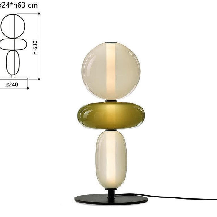 Glass Table Lamp Modern Sculptural Design