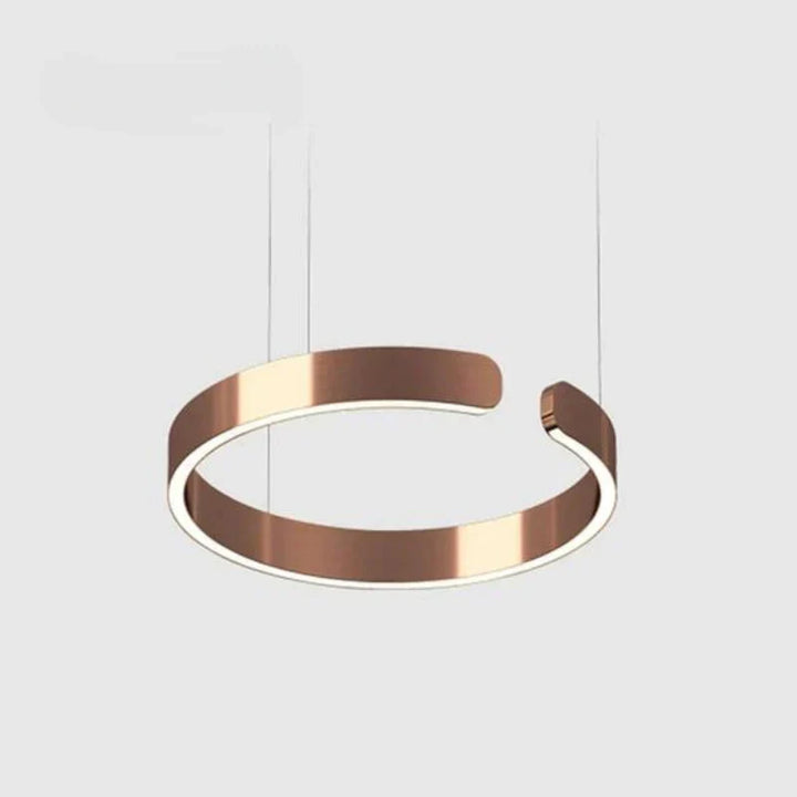 Moderne LED Pendelleuchte in Ringform mit Deckenmontage
