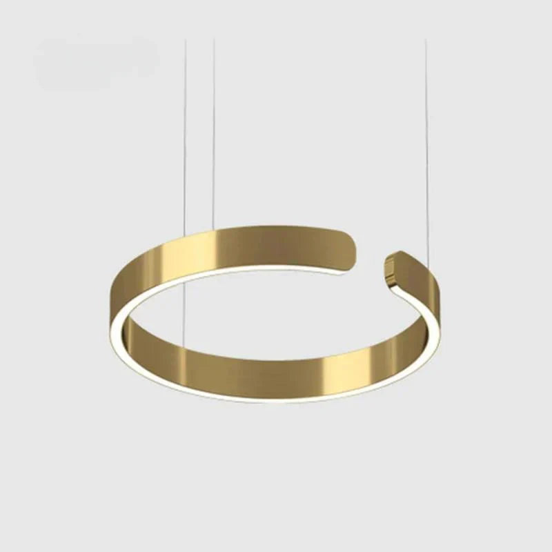 Moderne LED Pendelleuchte in Ringform mit Deckenmontage
