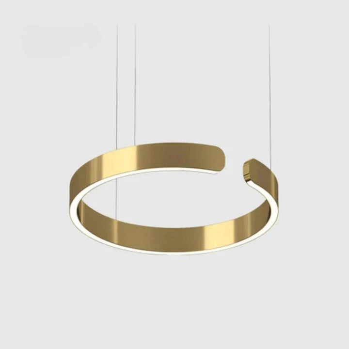 Moderne LED Pendelleuchte in Ringform mit Deckenmontage