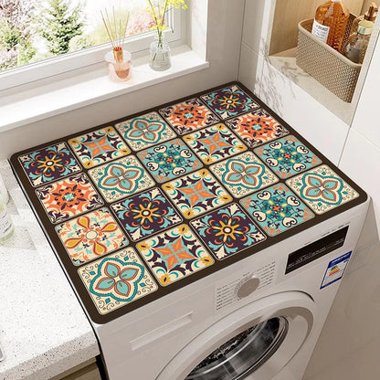 Geräte Schutzmatte Boho – Rutschfeste Mikrofaser Abdeckmatte für Küche & Haushalt