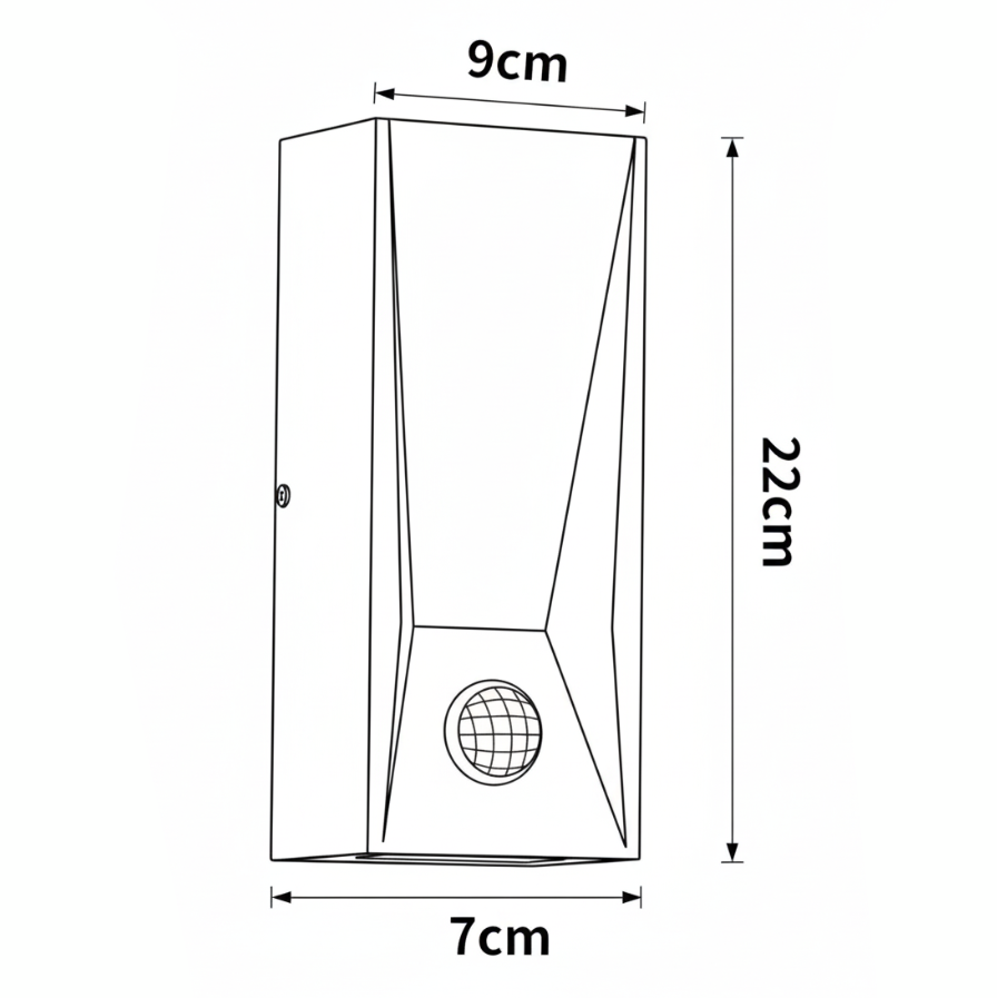 Außenwandleuchte mit Bewegungssensor Modernes Design