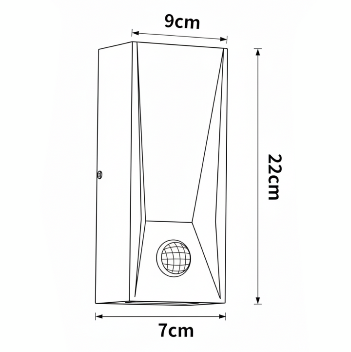 Außenwandleuchte mit Bewegungssensor Modernes Design