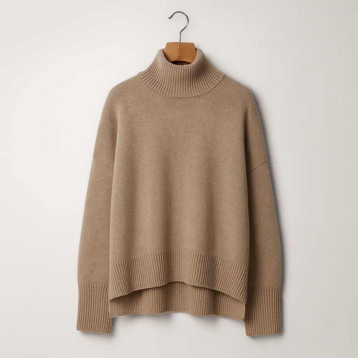 Damen Rollkragenpullover Aus Kaschmir Mix Mit Klassischem Design