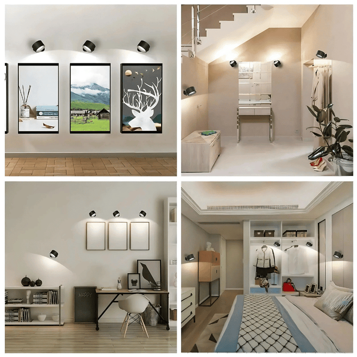 Kabellose LED-Wandlampe mit Akku & 360° Drehung