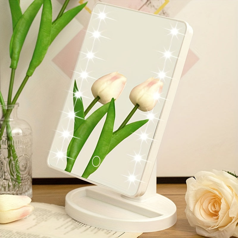 LED Schminkspiegel mit Touchfunktion und 16 dimmbaren Leuchten