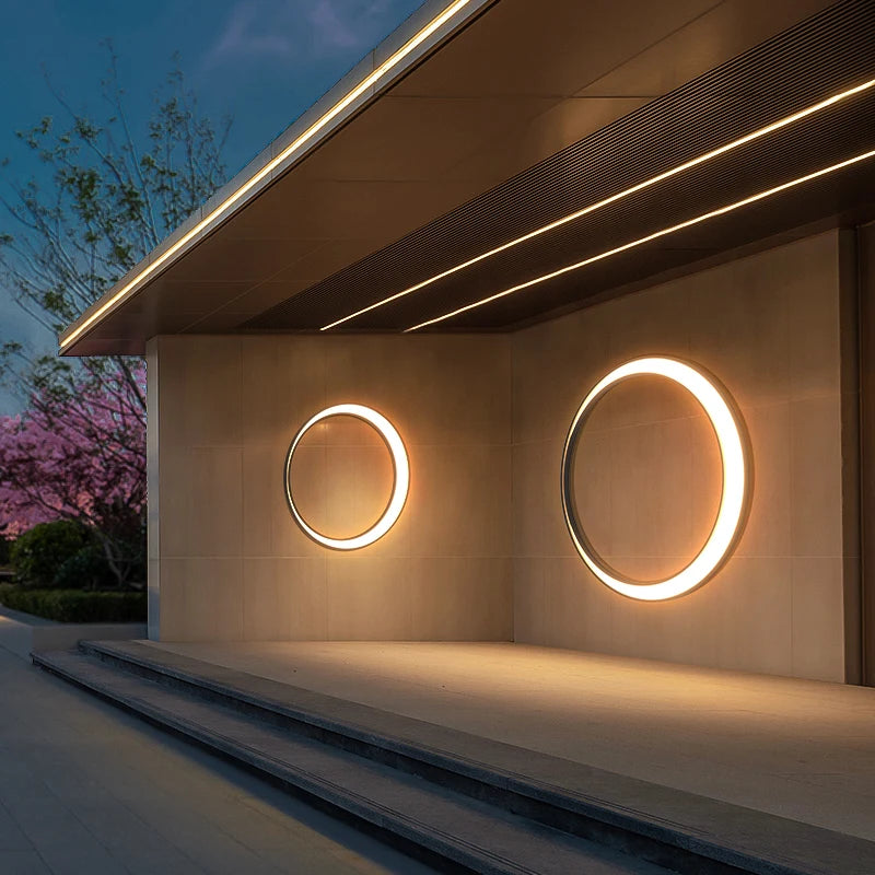 Runde LED-Außenwandlampe