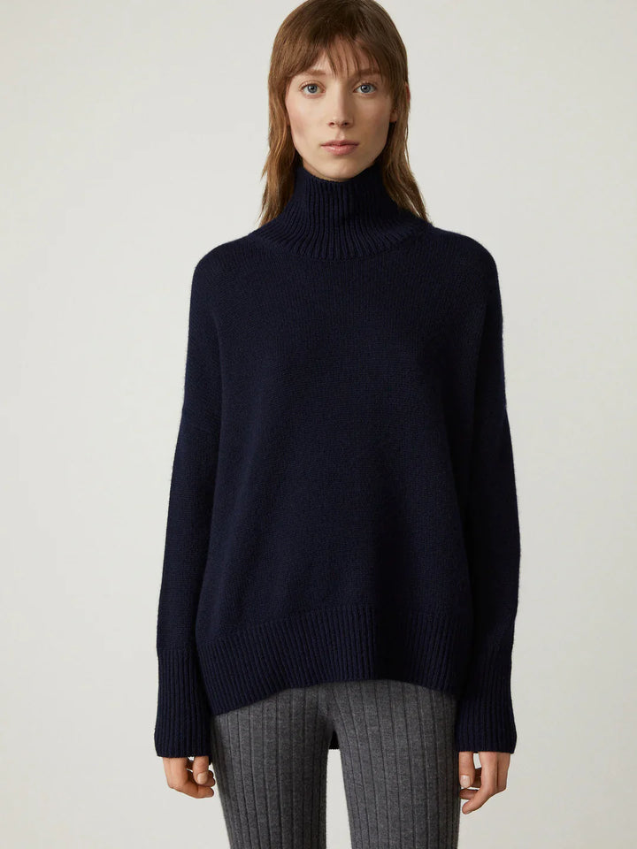 Damen Rollkragenpullover Aus Kaschmir Mix Mit Klassischem Design