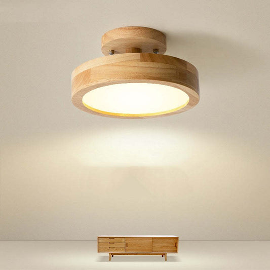 Holzrahmen LED Deckenleuchte - Natürliche Licht Atmosphäre