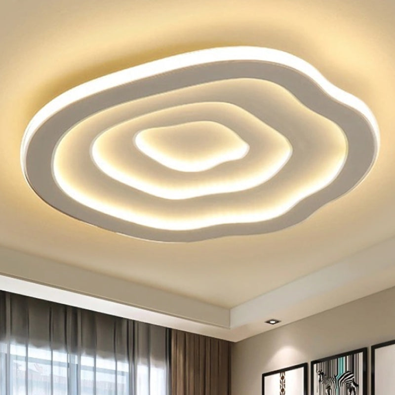 Moderne runde LED-Deckenleuchte mit Wellenoptik für Schlafzimmer und Flur