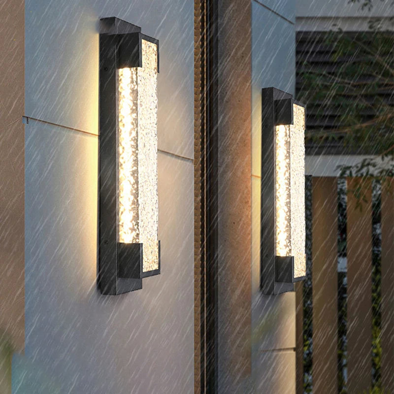 LED-Kaskaden-Wandlampe aus Stahl