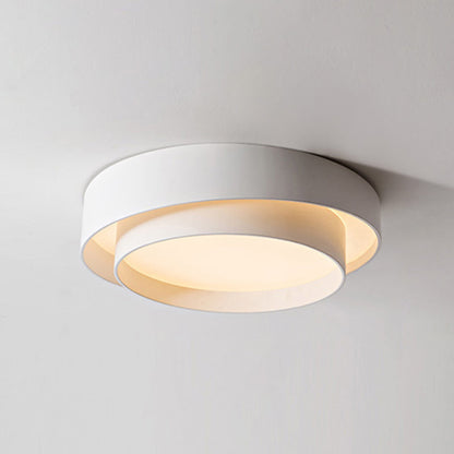 White Metal Circular Flush mount Ceiling Lamp Nordic Style LED Flush Mount Lighting for Bedroom Clearhalo 'Ceiling Lights' 'Close To Ceiling Lights' 'Lighting' 2609762
