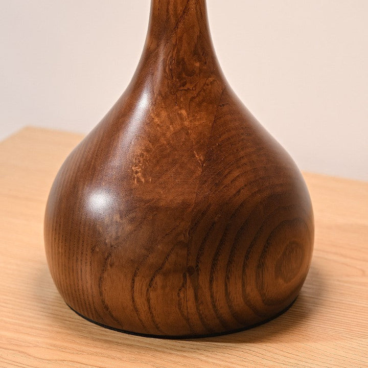 Table Lamp Wood And Glass Vintage Design
