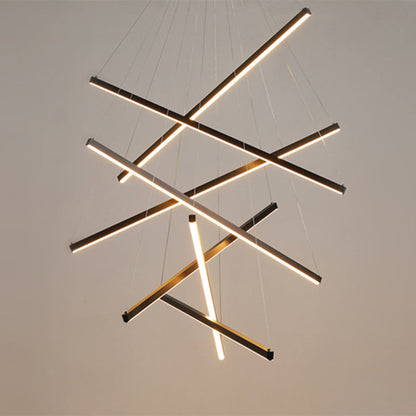 Moderne LED-Hängeleuchte im minimalistischen Design für Wohnzimmer und Lobby