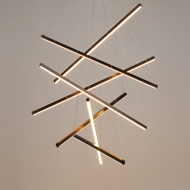 Moderne LED-Hängeleuchte im minimalistischen Design für Wohnzimmer und Lobby