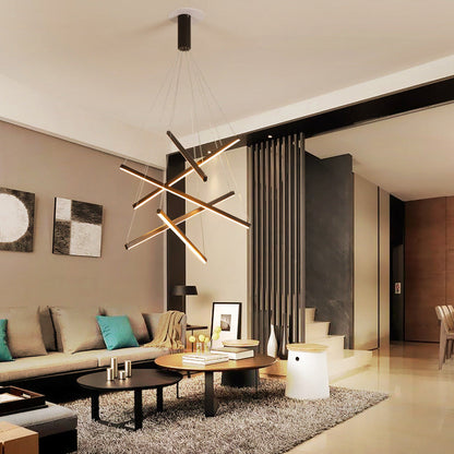 Moderne LED-Hängeleuchte im minimalistischen Design für Wohnzimmer und Lobby