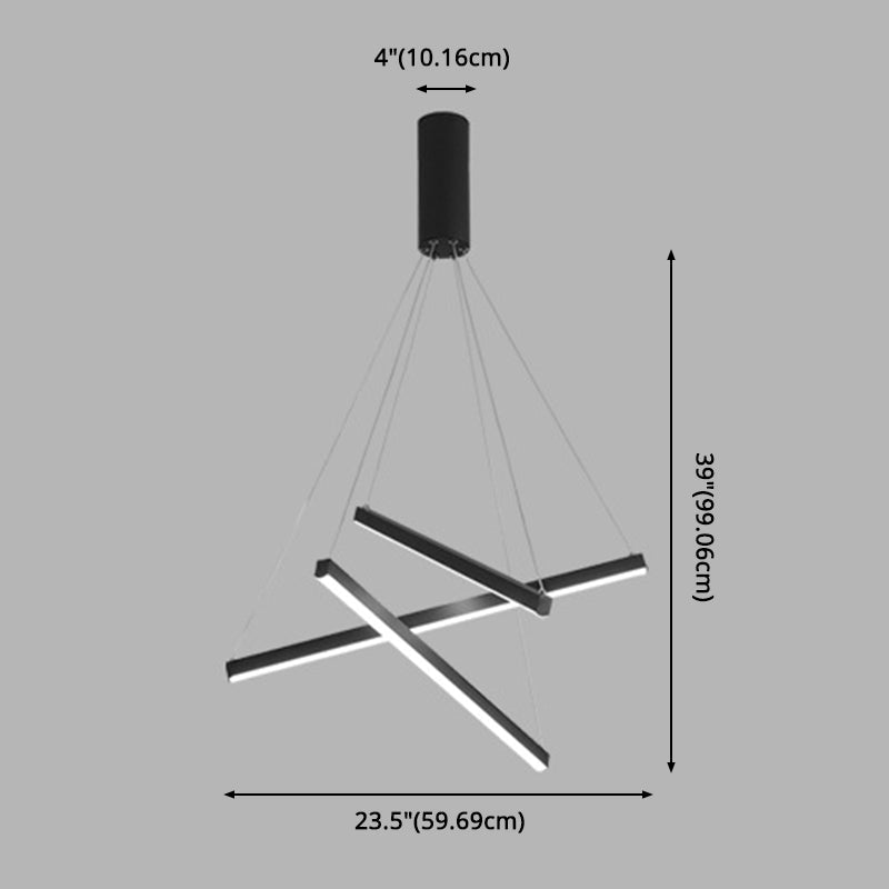 Moderne LED-Hängeleuchte im minimalistischen Design für Wohnzimmer und Lobby