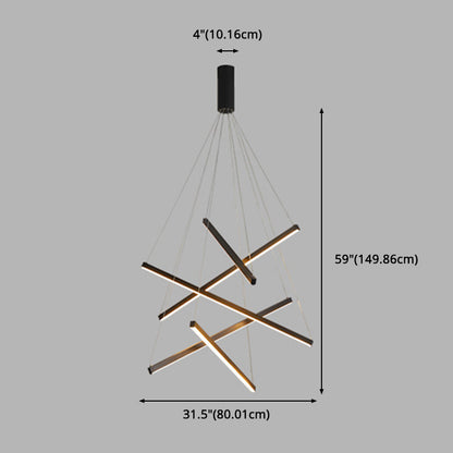 Moderne LED-Hängeleuchte im minimalistischen Design für Wohnzimmer und Lobby