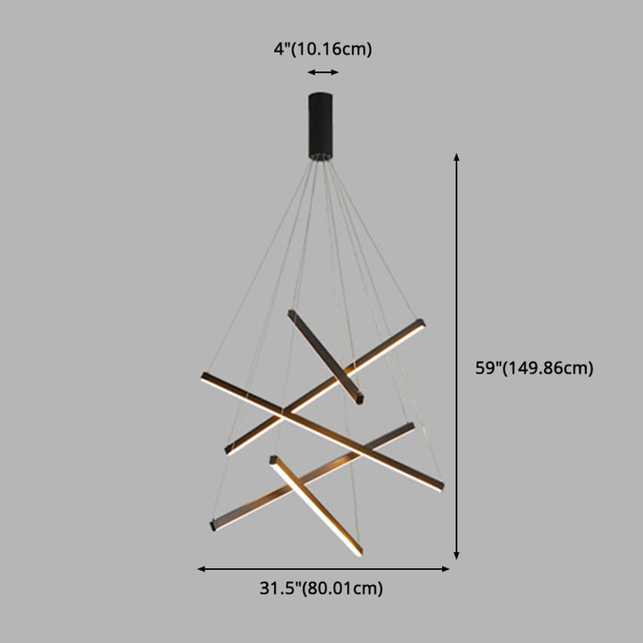 Moderne LED-Hängeleuchte im minimalistischen Design für Wohnzimmer und Lobby