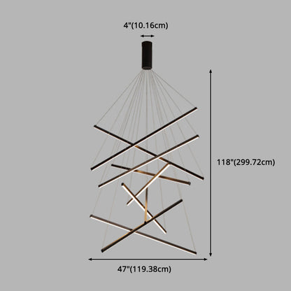 Moderne LED-Hängeleuchte im minimalistischen Design für Wohnzimmer und Lobby