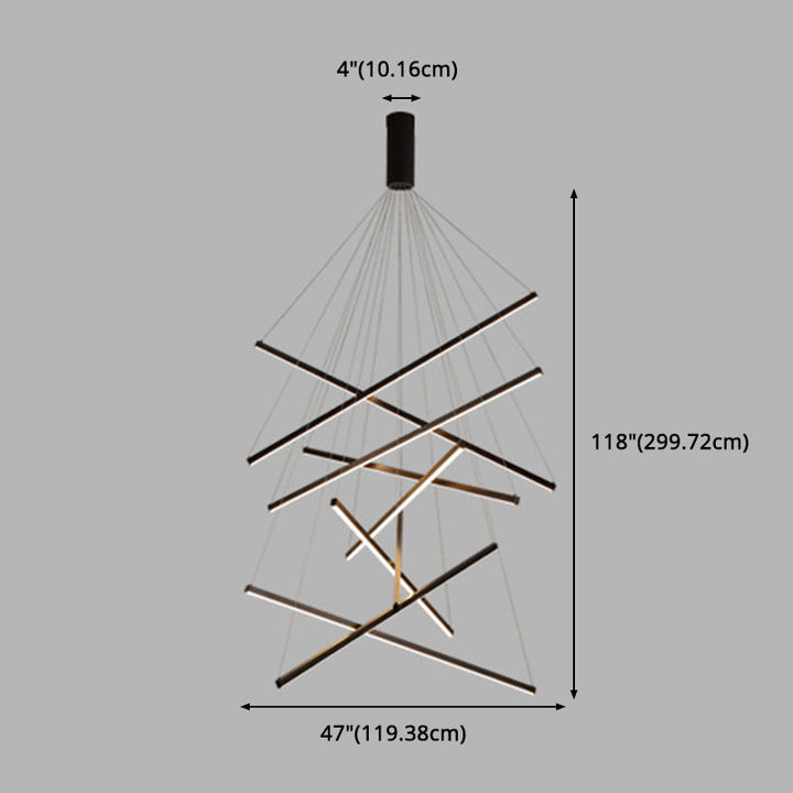 Moderne LED-Hängeleuchte im minimalistischen Design für Wohnzimmer und Lobby