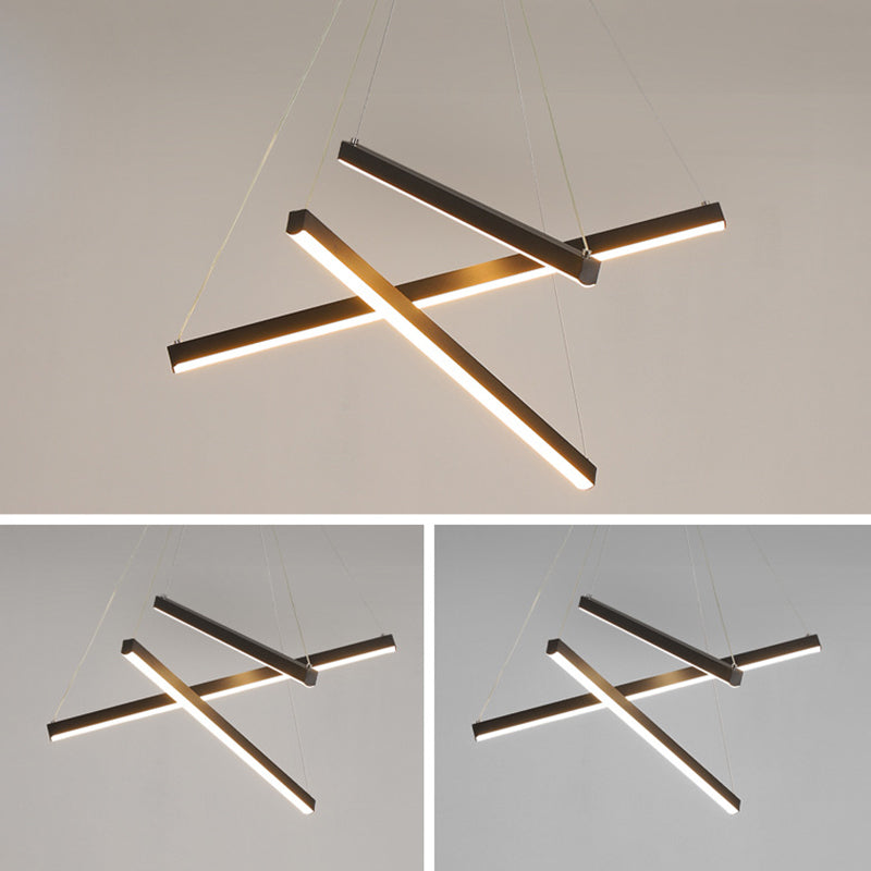 Moderne LED-Hängeleuchte im minimalistischen Design für Wohnzimmer und Lobby
