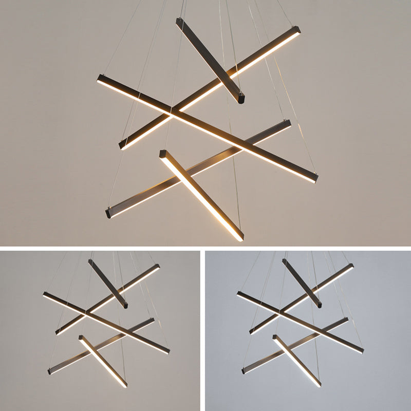 Moderne LED-Hängeleuchte im minimalistischen Design für Wohnzimmer und Lobby