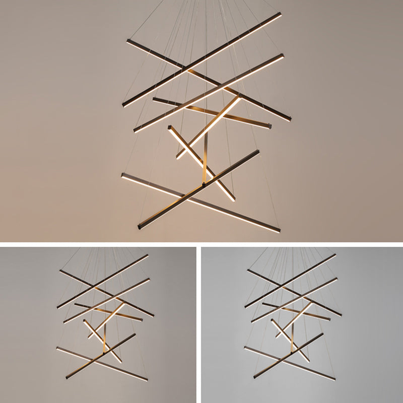 Moderne LED-Hängeleuchte im minimalistischen Design für Wohnzimmer und Lobby