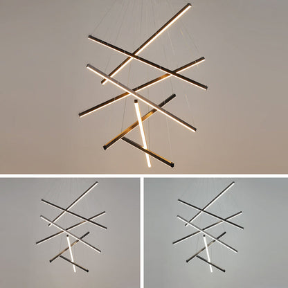 Moderne LED-Hängeleuchte im minimalistischen Design für Wohnzimmer und Lobby