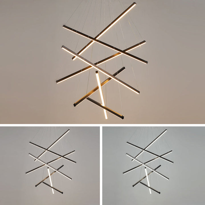 Moderne LED-Hängeleuchte im minimalistischen Design für Wohnzimmer und Lobby