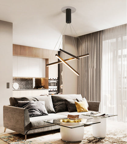 Moderne LED-Hängeleuchte im minimalistischen Design für Wohnzimmer und Lobby