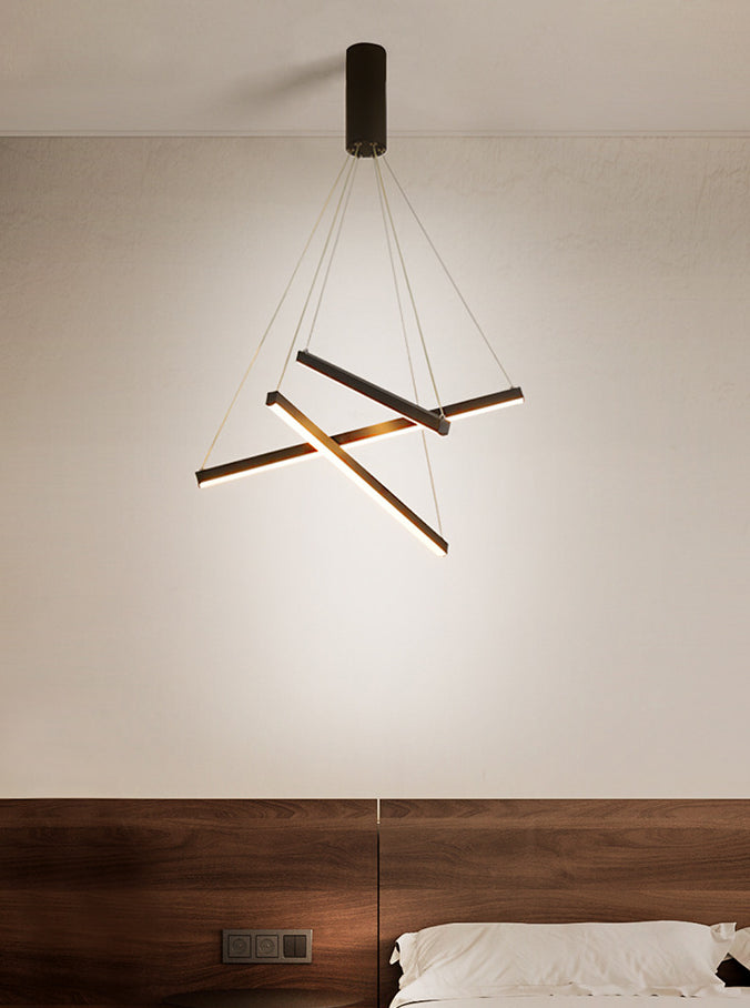 Moderne LED-Hängeleuchte im minimalistischen Design für Wohnzimmer und Lobby