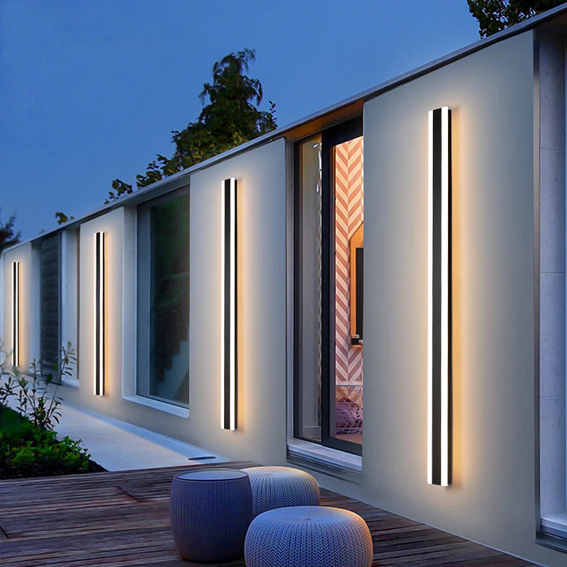 Außen-LED-Wandlampe mit langem Design