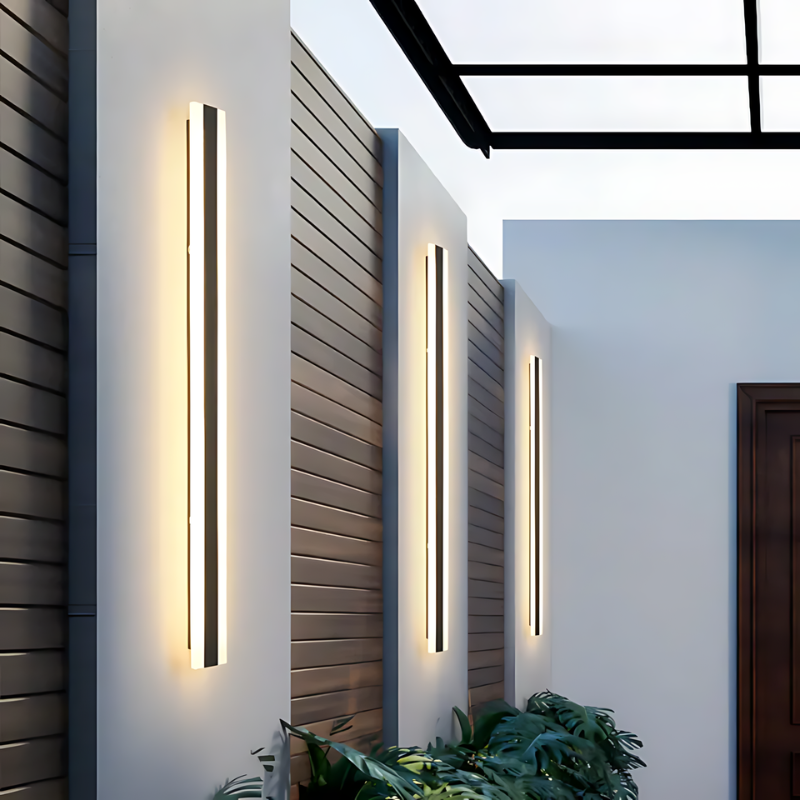 Beleuchtete Eleganz: Moderne LED-Außenwandleuchte