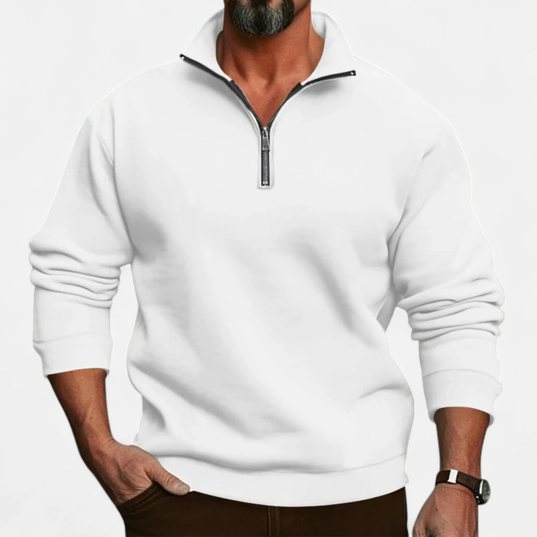 Herren Halbzip Pullover Mit Stehkragen