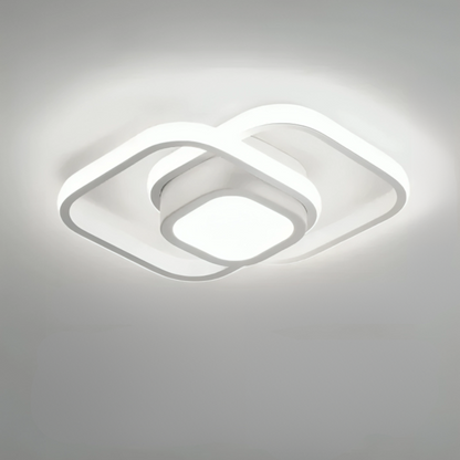 Moderne LED-Deckenleuchte mit kreativem 2-Ring-Design für Flur und Büro